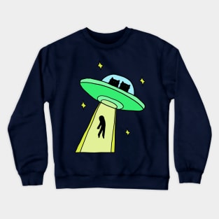 cat alien abduction Crewneck Sweatshirt